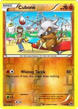 1x Cubone - 77/162 - Common - Reverse Holo Moderately Played Pokemon XY-- Breakt picture