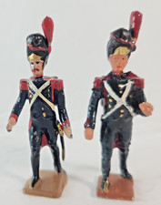 VINTAGE TOY SOLDIERS FRENCH NAPOLEONIC IMPERIAL GUARDS SET OF 2 METAL 54mm picture