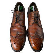 Vintage Gold Bond Sears Mens 11 D Brown Leather Longwing Brogue Oxford Shoes picture