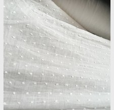 Cotton Swiss Dot White Apparel Fabric by the Yard 56-57” Wide Craft Drapery picture