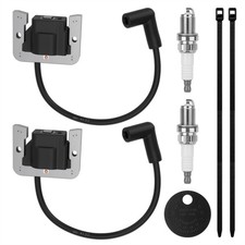 2X Ignition Coil Spark Plug For Kohler 24HP KT610 KT740 ZT710 ZT720 32-584-06-S picture