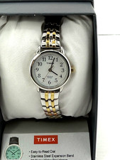 Timex Women's Easy Reader Stainless Steel Watch T2P298JT- Two toned- New picture