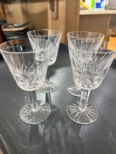 4 Vtg. Waterford Mastercraft Lismore Claret Wine Glasses 5 3/4” Excellent Cond. picture