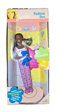 2002 Mattel Barbie Dreamtime African American Fashion Doll Pen NEW *box damage picture