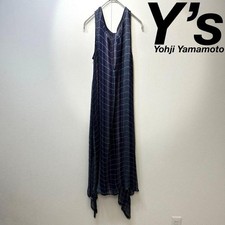 Y's Yohji Yamamoto Mesh Check Design Sleeveless Long Dress Size 3 picture