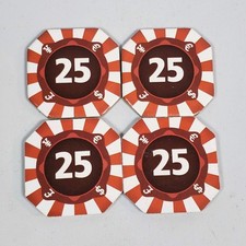 4 Unfair Board Game By Joel Finch Replacement $25 Red Coins Cardboard Part picture