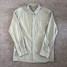 Icebreaker Merino Wool Oreti Long Sleeve Sage Green Fishing Shirt Men's Large picture