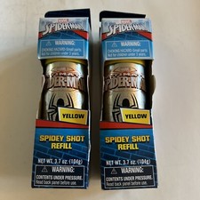 2-Ultimate Spiderman Spidey Shot Web Fluid Refill Yellow-New picture