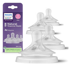 Philips Avent Natural Response Nipples Flow 4 Fast LOT 3 Packs (6 Nipples) NEW picture