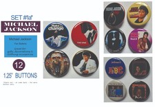 #1a MICHAEL JACKSON 12 pins buttons 1.25