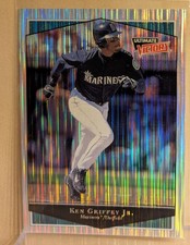 1999 Ultimate VICTORY COLLECTION #102 Ken Griffey Jr HOF REFRACTOR RAIN PARALLEL picture