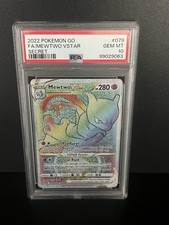 2022 POKEMON GO FA/MEWTWO VSTAR SECRET PS #079 GEM MT 10 picture