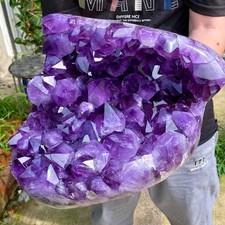 23.32LB  Large Natural Amethyst geode quartz cluster crystal specimen Healing. picture