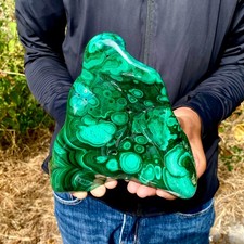 6.1LB  Natural Polished Malachite Mineral freeform specimen Reiki Stone Healing picture