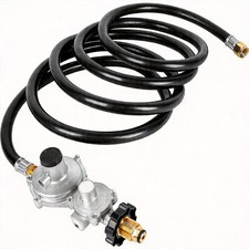 NEW 10 FT Two Stage Propane Regulator Hose POL to 3/8 Female Flare for RV picture