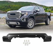 Black Steel Front Bumper Face Bar W/ Sensor Holes For 2019-2021 GMC Sierra 1500 picture