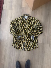 moschino graphic print black and gold button down shirt L picture