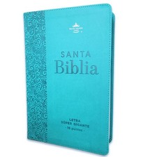 Biblia para Mujer Letra Super Gigante 19 puntos RV1960 turquesa con indice picture
