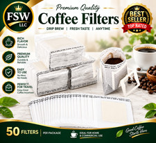200 Pcs Coffee Filter Paper Bag, Portable Disposable Hanging Ear Drip Coffee picture