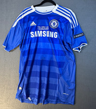adidas Chelsea Didier Drogba 11 Blue/White Soccer Jersey Men’s L 2012 Final XL picture