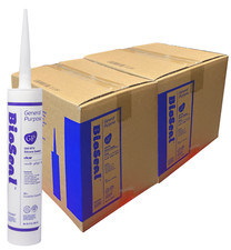BULK SALE-BioSeal Silicone Caulk Sealant Ge neral Purpose 10.1oz - Clear 50 Tube picture