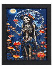 Framed Fantasy Skeleton Painting picture