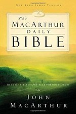 The MacArthur Daily Bible: Read the Bible in One Year, with Notes from Jo - GOOD picture