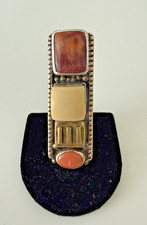 MELANIE DeLUCA  Sterling Silver Stones Ring Size 8.5 picture