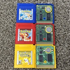 Pokemon Blue Red Yellow Gameboy Game Boy Authentic NEW BATTERY picture