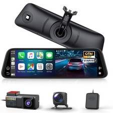 AUTO-VOX T11 OEM Mirror Dash Cam w/CarPlay & Android 2K Front & Rear View Camera picture