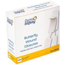 Dynarex Butterfly Wound Closure Sterile Adhesive Bandages, ½