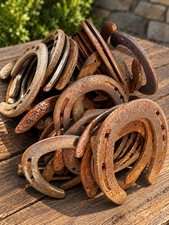 70 Used Steel Nevada Rusty Horseshoes NO Nails Lot Art Decor Rustic Western Weld picture