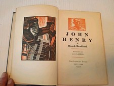 rare black Americana first edition John Henry woodcut illustrations  picture