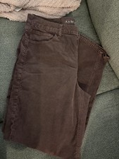 American Eagle Corduroy Pants Women's 14 Brown 90s Straight Stretch Retro Cozy picture