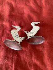 Benjamin Rabier Silver Pair Gideon Duck Menu Card Sampson Mordan Rare Antique picture
