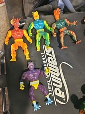 Vintage 1982 Remco Warrior Beasts Guana, Gecko, Snake Man, Zardus near complete picture