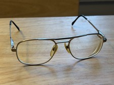 Vintage Luxottica Carlos Natural Eyeglasses Aviator Bifocal Made Italy 135 picture