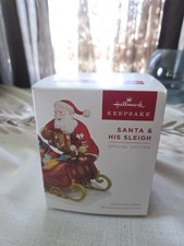 Hallmark 2026 Santa & His Sleigh Ornament Signing Piece Special Edition Signed picture