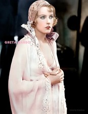 GRETA GARBO #383 COLORIZED PHOTO 11 X 8.5 SHIPS FREE picture