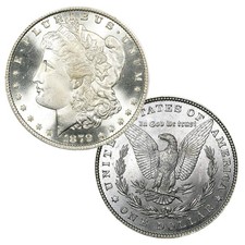 1879 P Morgan Silver Dollar $1 Brilliant Uncirculated BU 90% Silver picture