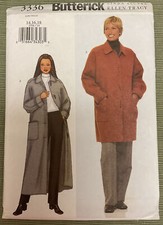 Butterick 3336 Misses/Misses Petite Coat Sewing Pattern Size 14-16-18 Uncut picture