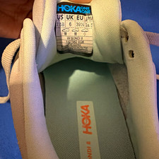 HOKA ONE ONE Bondi 8 Men's White Low Top Lace Up Athletic Sneakers picture