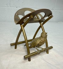 Antique 19th century solid gilt bronze bird pen/ pipe holder stand statue 1800's picture