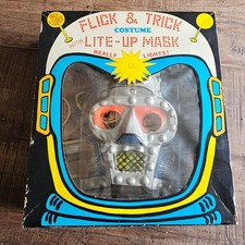 Vintage Ben Cooper Flick & Trick Robot Costume Lite-Up Mask Small 4-6 226 Boxed picture