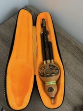 Bamboo Hulusi Gourd Wind Instrument Flute Key of F Brown/Black w/ Case picture