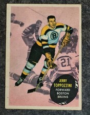 1961-62 Topps Hockey 9 Jerry Toppazzini EX Condition Boston picture