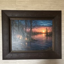 Abraham Hunter Evening Mist Limited Edition Signed Framed Canvas Print COA picture