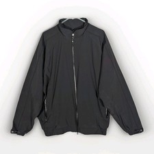 FootJoy Jacket Men's Large DryJoys Tour Collection Black Full Zip Lined Golf EUC picture