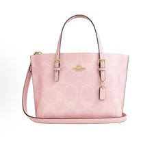 COACH CAL50 Molly Tote Bag 25 Signature Canvas Powder Pink Crossbody New Outlet picture