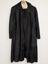 Vintage D’Amselle New York 100% Pure Silk Black Coat Duster 1940s 1950s picture